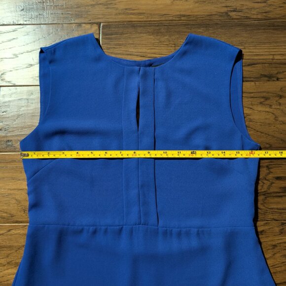 RW&CO peplum keyhole sleeveless top blue size XS - Picture 7 of 16